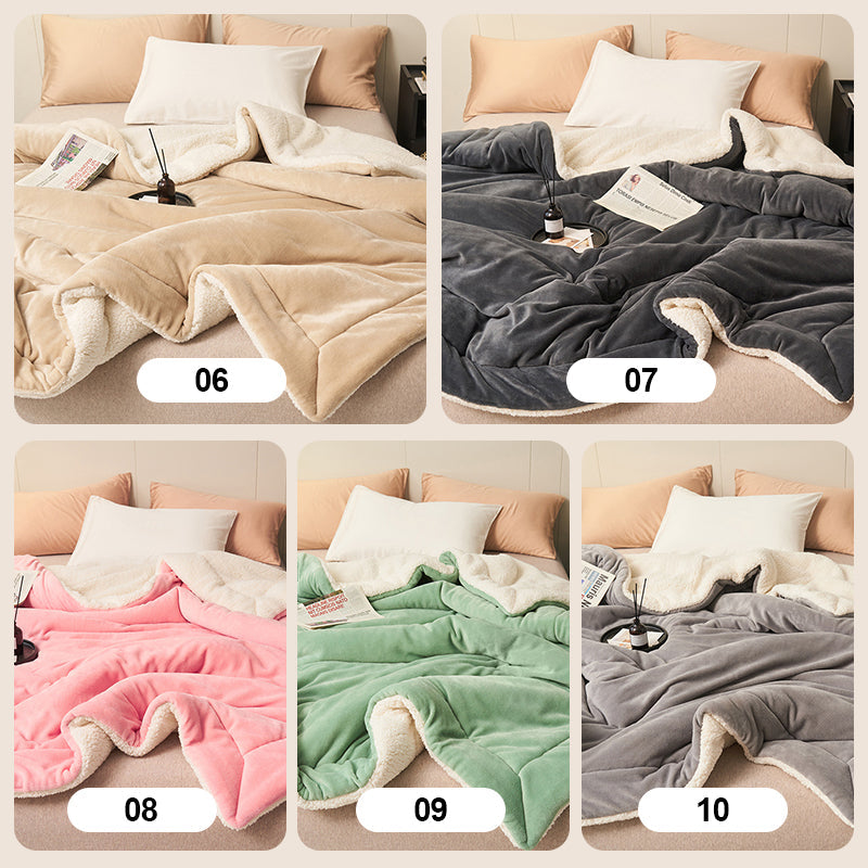 🛏️ 49% OFF! ❄️ Double-Layer Lambswool Blanket – Ultra-soft & warm for winter ✨