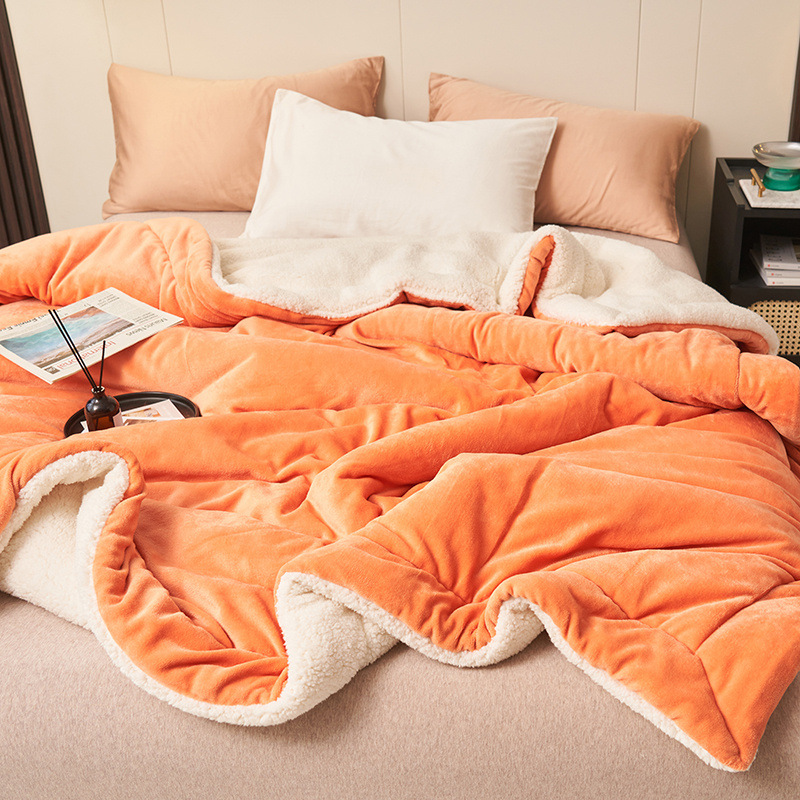 🛏️ 49% OFF! ❄️ Double-Layer Lambswool Blanket – Ultra-soft & warm for winter ✨