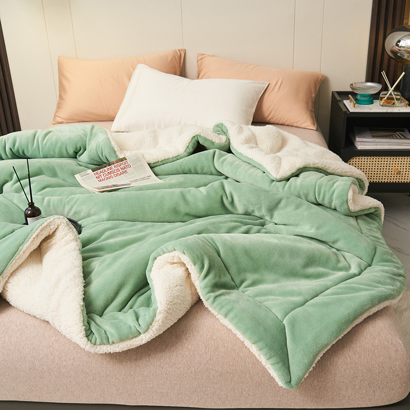 🛏️ 49% OFF! ❄️ Double-Layer Lambswool Blanket – Ultra-soft & warm for winter ✨