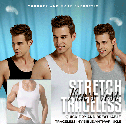 🔥Summer Special Offer👕Men's Stretch Privacy-Protecting Seamless Vest