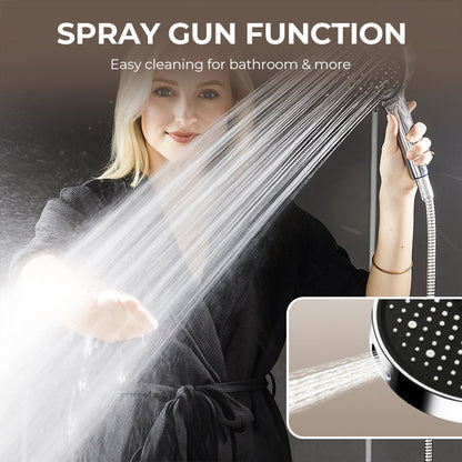 🚿 The 7-Speed Boost Showerhead is here! 15cm large panel + handheld sprayer function—one unit for both showering and cleaning ✨ Compatible with standard shower hoses 💧