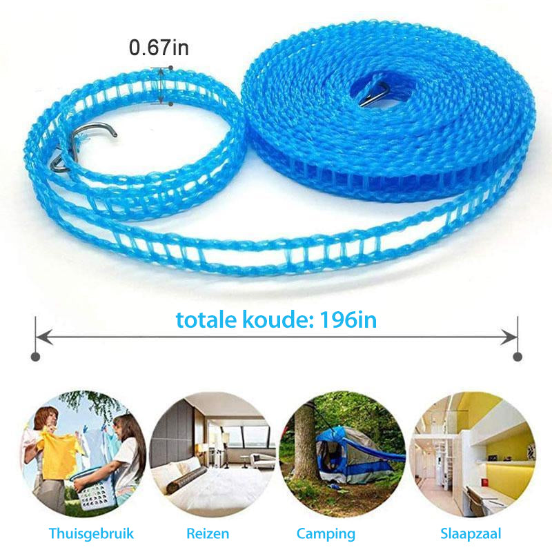 🎉 2026 Sale — Over 50000 Sold!💞 Windproof Non‑Slip Travel Clothesline‑Portable 🏆