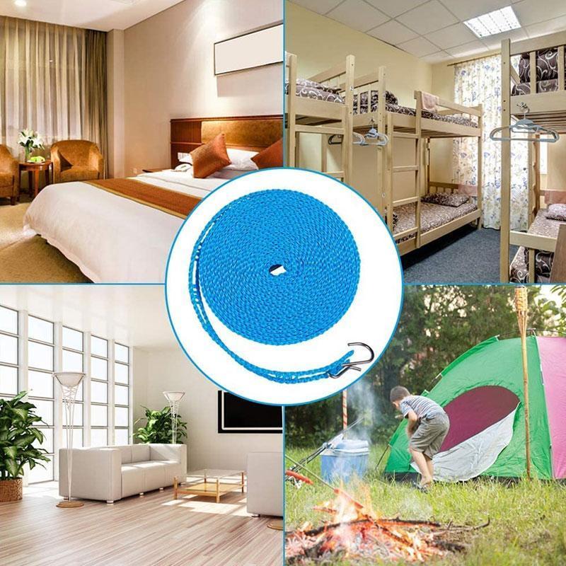🎉 2026 Sale — Over 50000 Sold!💞 Windproof Non‑Slip Travel Clothesline‑Portable 🏆
