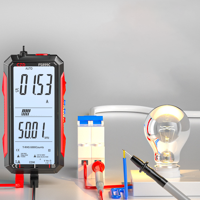 ⚡USB Rechargeable Digital Multimeter🔋– 6000 Counts, Large Color Screen & Backlight! 🛠️🔌