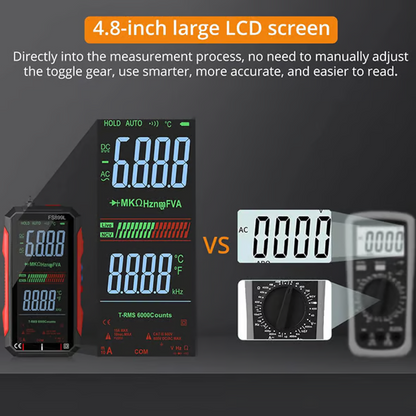 ⚡USB Rechargeable Digital Multimeter🔋– 6000 Counts, Large Color Screen & Backlight! 🛠️🔌