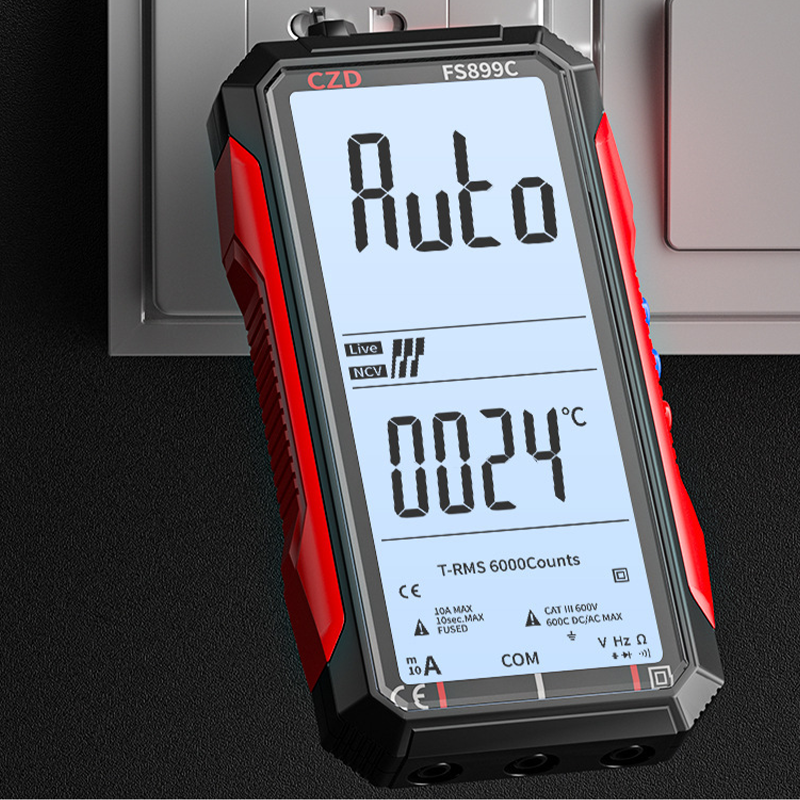 ⚡USB Rechargeable Digital Multimeter🔋– 6000 Counts, Large Color Screen & Backlight! 🛠️🔌