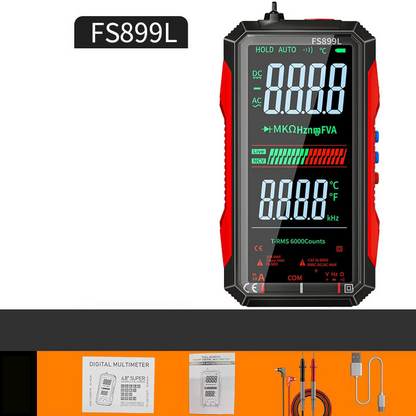 ⚡USB Rechargeable Digital Multimeter🔋– 6000 Counts, Large Color Screen & Backlight! 🛠️🔌