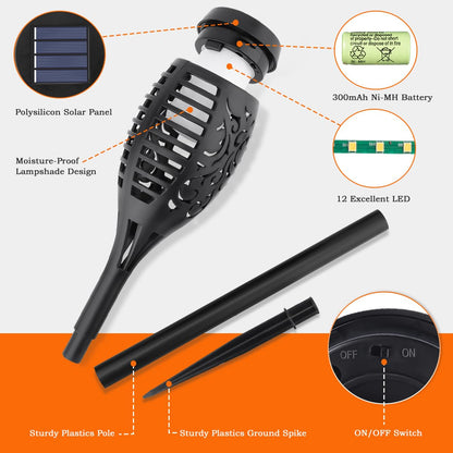 💖🔆 2026 Solar Tech | Outdoor Garden Torch Lamps | Auto-On at Dusk ⚡【New】