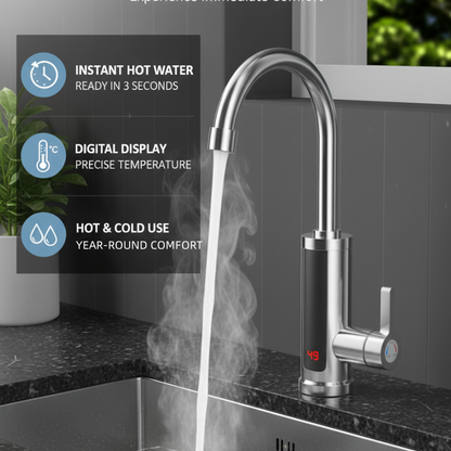 ⏰ Limited-time 40% off · Heats up in 3 seconds 🥰 Dual-temperature electric faucet | Multi-scenario instant-heat wonder✨