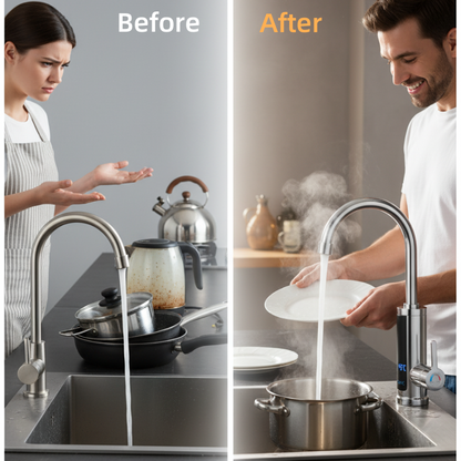 ⏰ Limited-time 40% off · Heats up in 3 seconds 🥰 Dual-temperature electric faucet | Multi-scenario instant-heat wonder✨
