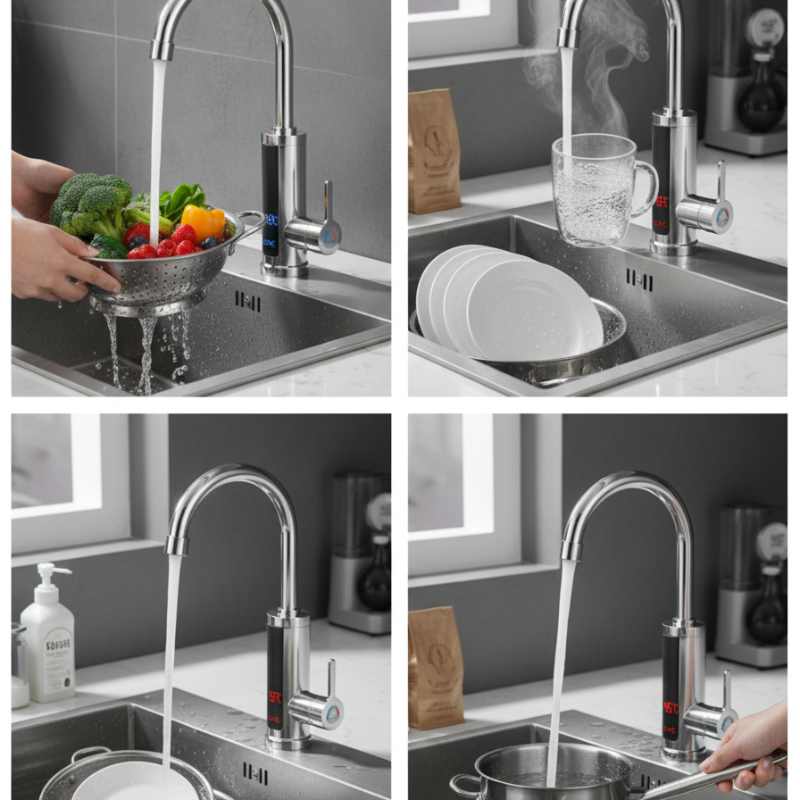 ⏰ Limited-time 40% off · Heats up in 3 seconds 🥰 Dual-temperature electric faucet | Multi-scenario instant-heat wonder✨