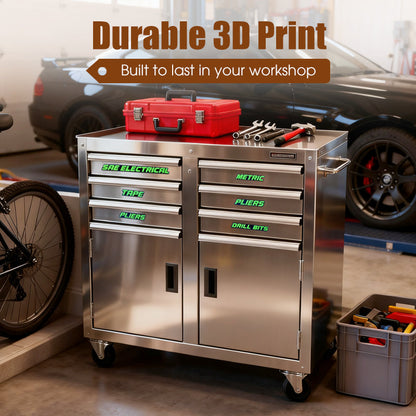 📢40% OFF !!⏰3D Printed Magnetic Toolbox Drawer Labels