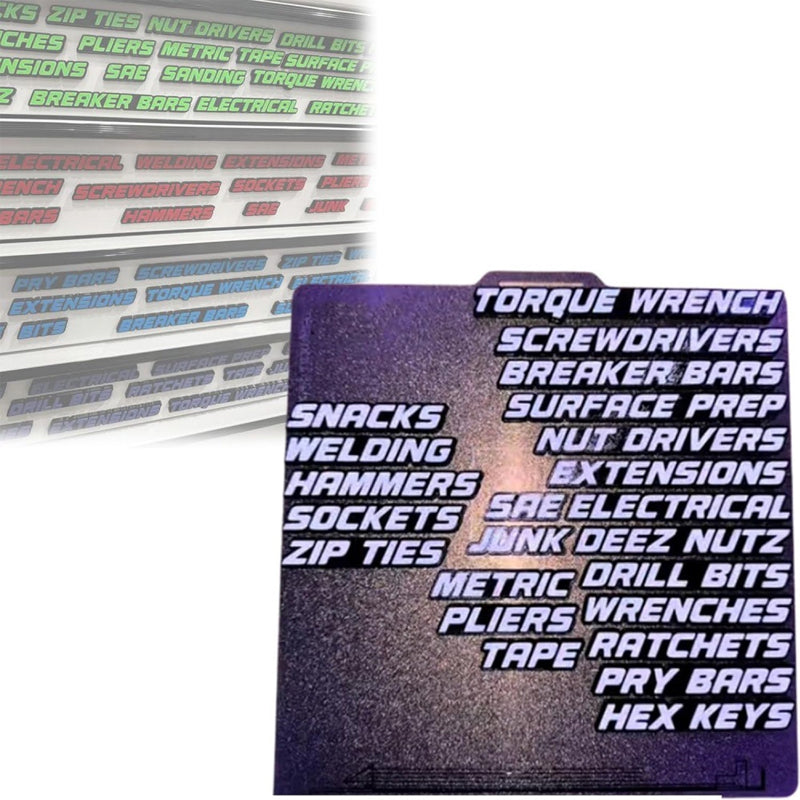 📢40% OFF !!⏰3D Printed Magnetic Toolbox Drawer Labels