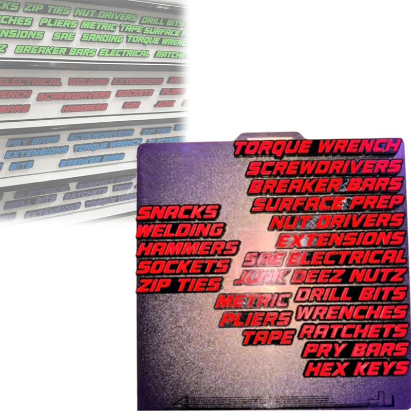 📢40% OFF !!⏰3D Printed Magnetic Toolbox Drawer Labels