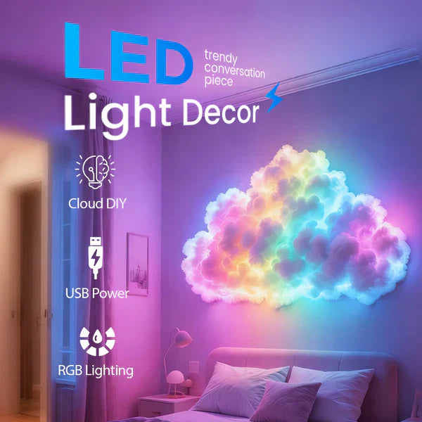 🌈☁️DIY USB-powered Thundercloud LED light decoration