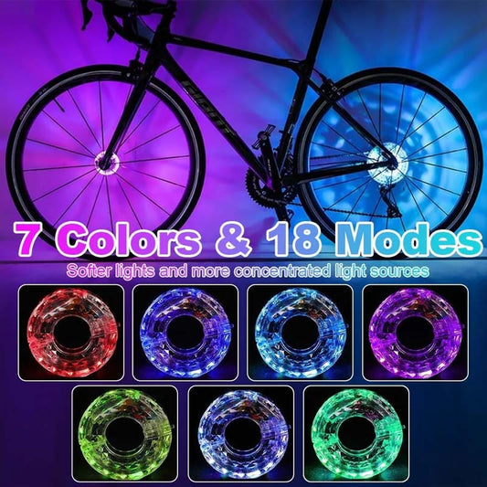 🚴40% OFF! 💫 LED Bike Hub Light – Waterproof, Easy to Install & 8 Colour Modes 🌈
