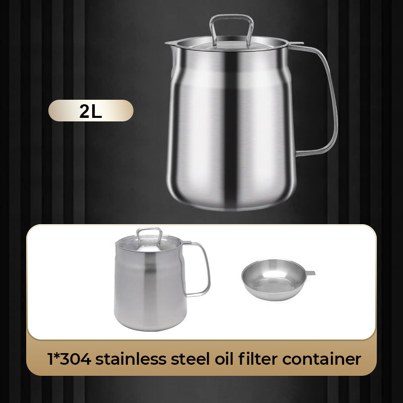 🧑‍🍳 49% OFF! Multi‑Function Stainless Steel Oil Filter Container – Large capacity, reusable filter. Saves oil, keeps cooking clean & healthy. A kitchen must‑have! 🔥✨