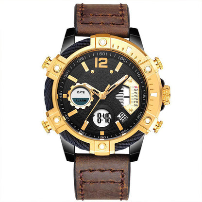 ⌚ LIMITED‑TIME 49% OFF! ⚡Multifunctional Dual Display 3ATM Waterproof Men's Quartz Sports Watch – Rugged, Stylish, Practical ✨