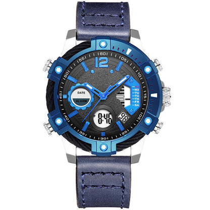 ⌚ LIMITED‑TIME 49% OFF! ⚡Multifunctional Dual Display 3ATM Waterproof Men's Quartz Sports Watch – Rugged, Stylish, Practical ✨