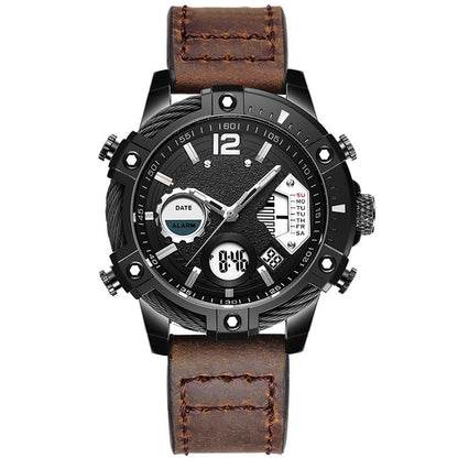 ⌚ LIMITED‑TIME 49% OFF! ⚡Multifunctional Dual Display 3ATM Waterproof Men's Quartz Sports Watch – Rugged, Stylish, Practical ✨