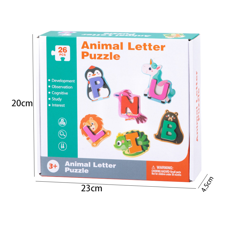 🌸 49% OFF NOW! 🌸 Wooden Letter & Animal Toy – 26‑piece, educational & fun ✨