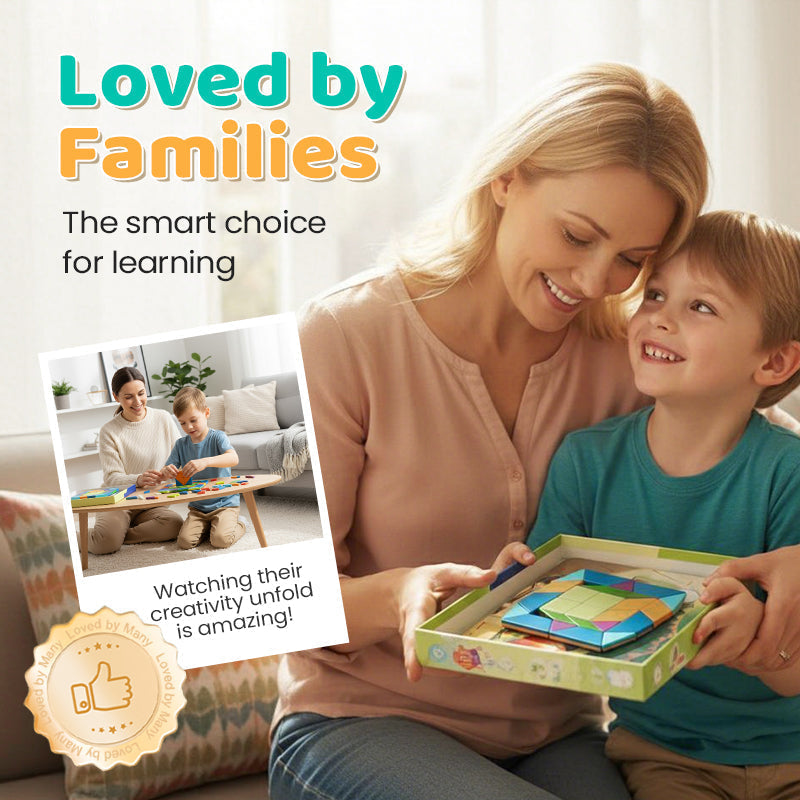 🧩 HOT SALE! ⚡ Children’s Educational Magnetic Tangram Puzzle – Early Education & Brain Development, Magnetic Design, Safe & Lightweight, Creative Shape Learning Fun 🎨