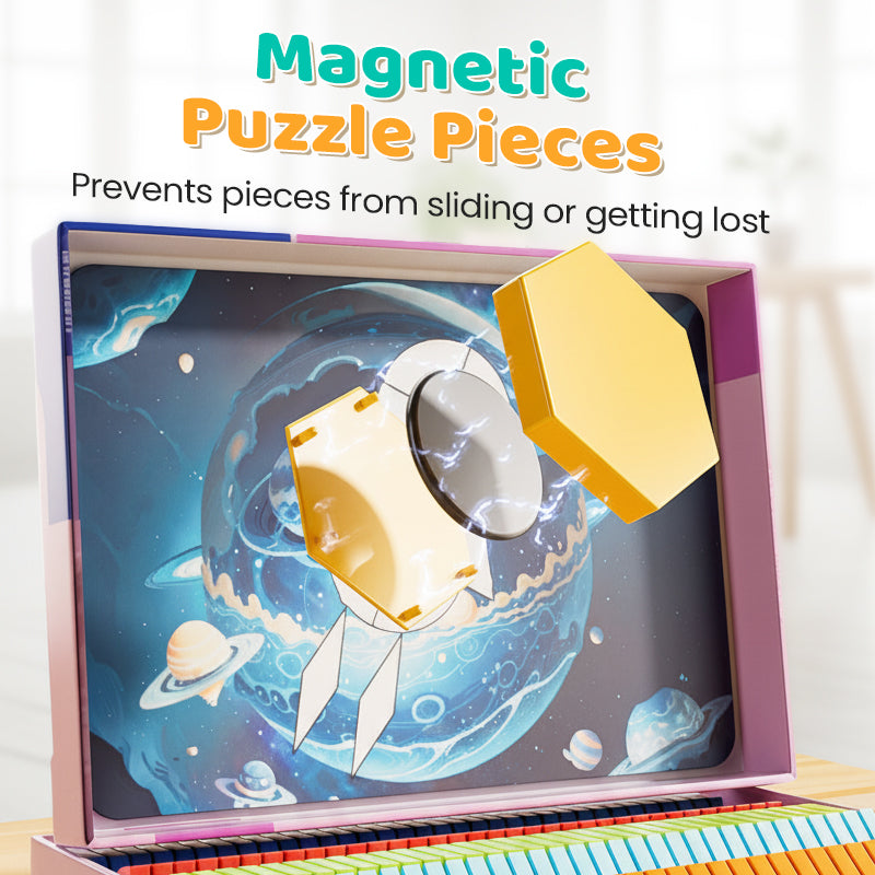 🧩 HOT SALE! ⚡ Children’s Educational Magnetic Tangram Puzzle – Early Education & Brain Development, Magnetic Design, Safe & Lightweight, Creative Shape Learning Fun 🎨
