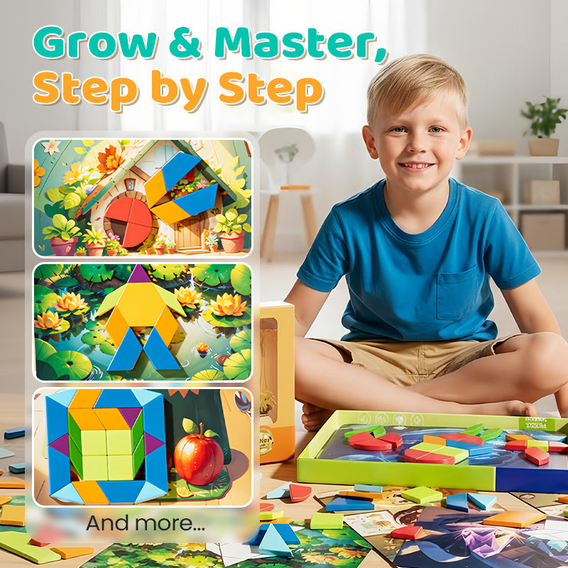 🧩 HOT SALE! ⚡ Children’s Educational Magnetic Tangram Puzzle – Early Education & Brain Development, Magnetic Design, Safe & Lightweight, Creative Shape Learning Fun 🎨