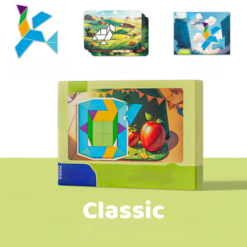 🧩 HOT SALE! ⚡ Children’s Educational Magnetic Tangram Puzzle – Early Education & Brain Development, Magnetic Design, Safe & Lightweight, Creative Shape Learning Fun 🎨