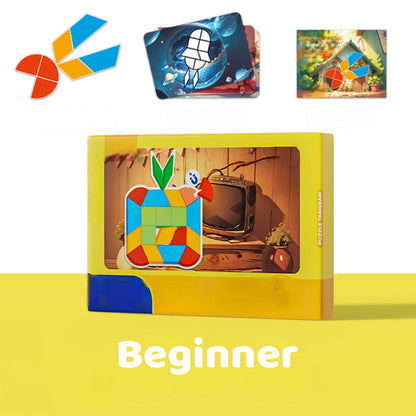 🧩 HOT SALE! ⚡ Children’s Educational Magnetic Tangram Puzzle – Early Education & Brain Development, Magnetic Design, Safe & Lightweight, Creative Shape Learning Fun 🎨