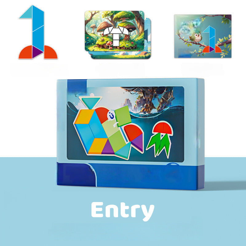 🧩 HOT SALE! ⚡ Children’s Educational Magnetic Tangram Puzzle – Early Education & Brain Development, Magnetic Design, Safe & Lightweight, Creative Shape Learning Fun 🎨