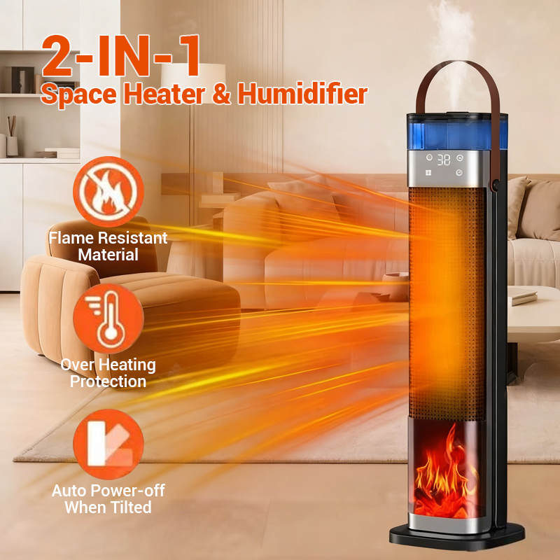 ⏰Now 39% off & free shipping!🔥 Humidifying Electric Fireplace! PTC Rapid Heating + 3D Flames + Three-Speed Temperature Control—Warmth That Warms the Heart 💧