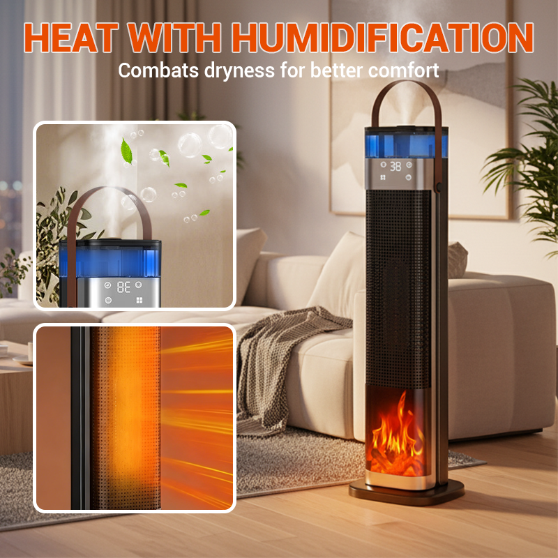 ⏰Now 39% off & free shipping!🔥 Humidifying Electric Fireplace! PTC Rapid Heating + 3D Flames + Three-Speed Temperature Control—Warmth That Warms the Heart 💧
