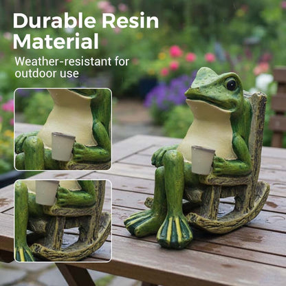 💯2026 Hot Sales🐸Solar Powered Frog in Rocking Chair Ornament🍃