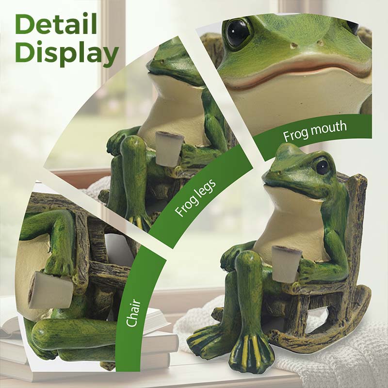 💯2026 Hot Sales🐸Solar Powered Frog in Rocking Chair Ornament🍃