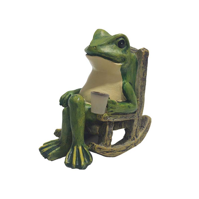 💯2026 Hot Sales🐸Solar Powered Frog in Rocking Chair Ornament🍃