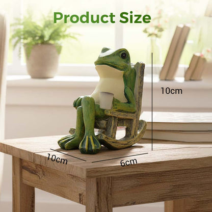 💯2026 Hot Sales🐸Solar Powered Frog in Rocking Chair Ornament🍃