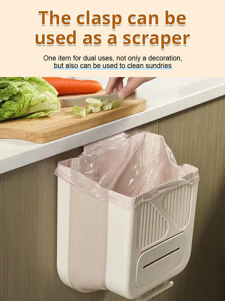 🔥While Supplies Last 40% OFF!🎉 Folding Hanging Kitchen Waste Trash Can