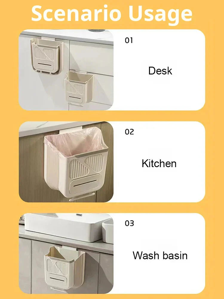 🔥While Supplies Last 40% OFF!🎉 Folding Hanging Kitchen Waste Trash Can