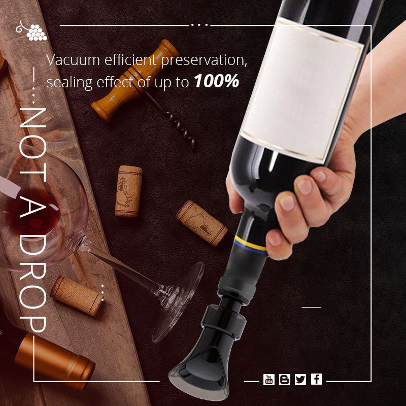 📢📢49% OFF !! ⏰ 2-in-1 Wine Saver – Vacuum Pump & Sealer, Preserves Freshness & Aroma ✨