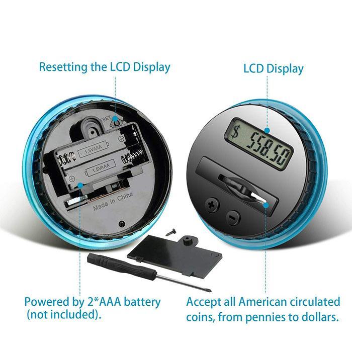 📢📢49% OFF !! ⏰Watch Savings Grow – Digital Money Box with Auto Coin Counting & Target Setting
