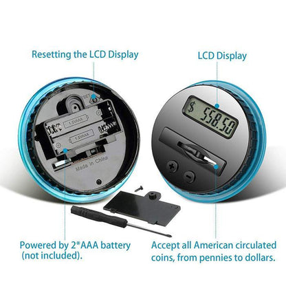📢📢49% OFF !! ⏰Watch Savings Grow – Digital Money Box with Auto Coin Counting & Target Setting