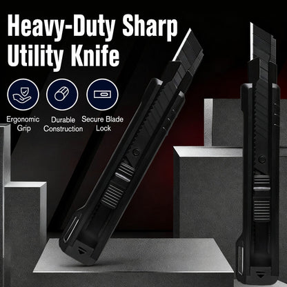 🔪40% OFF NOW ! 🔥 Heavy-Duty Sharp Utility Knife – Ergonomic Grip, Safety Lock & Replaceable Blade ⚡