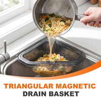 ⏰Limited-time offer available now!💧Triangular Magnetic Drain Basket🌟