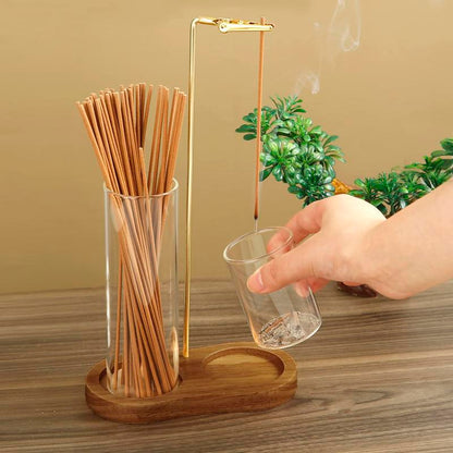 🥳2026 HOT SALE🥳💞49% OFF!✨ 💝2 in 1 Incense & Candle Holder Natural Wood Base Aromatherapy Diffuser