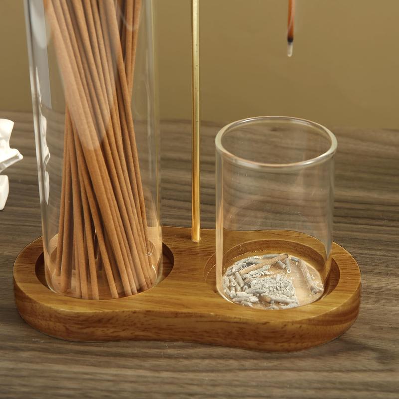 🥳2026 HOT SALE🥳💞49% OFF!✨ 💝2 in 1 Incense & Candle Holder Natural Wood Base Aromatherapy Diffuser