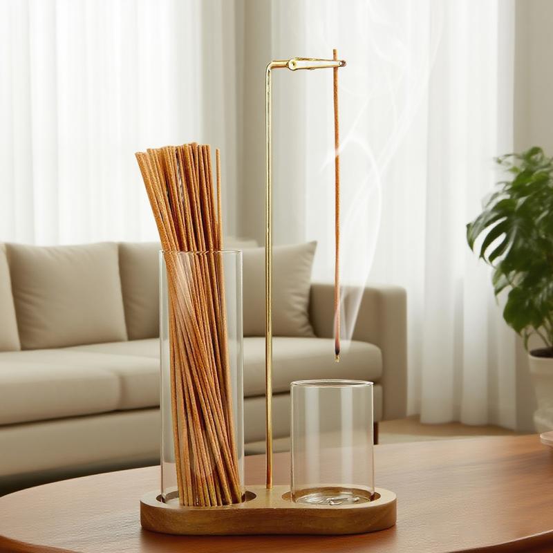 🥳2026 HOT SALE🥳💞49% OFF!✨ 💝2 in 1 Incense & Candle Holder Natural Wood Base Aromatherapy Diffuser