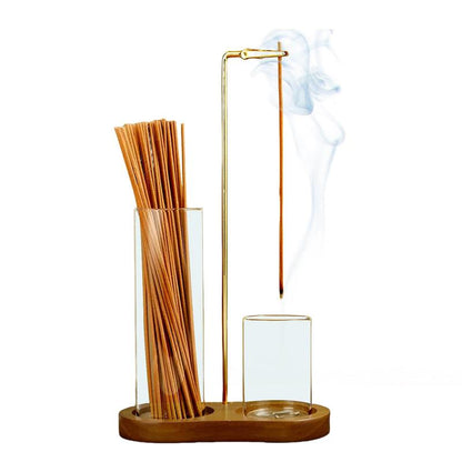 🥳2026 HOT SALE🥳💞49% OFF!✨ 💝2 in 1 Incense & Candle Holder Natural Wood Base Aromatherapy Diffuser
