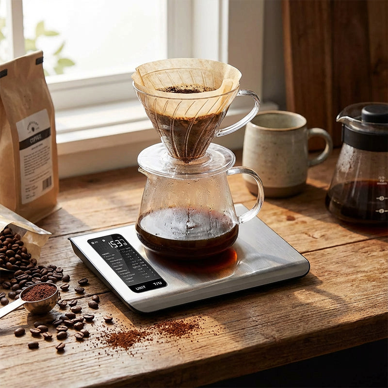 ⚖️📊 Digital kitchen scale – measures 19 nutritional values & calories via app, 5kg stainless steel 🥗✅ for healthy eating & weight loss