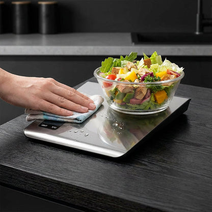 ⚖️📊 Digital kitchen scale – measures 19 nutritional values & calories via app, 5kg stainless steel 🥗✅ for healthy eating & weight loss